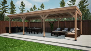 Douglas overkapping, 402 x 864 cm Verando, Pure